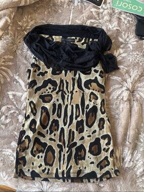 Vintage Leopard Sleeveless Blouse